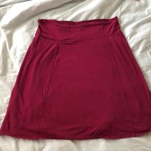 Casual maroon summer skirt